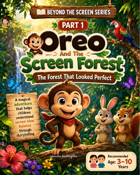 Beyond the Screen Storybook — children's storybook PDF cover by Budding Star