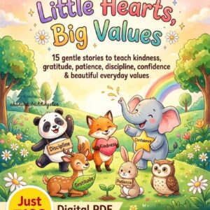 Little Hearts, Big Values Storybook — children's storybook PDF cover by Budding Star